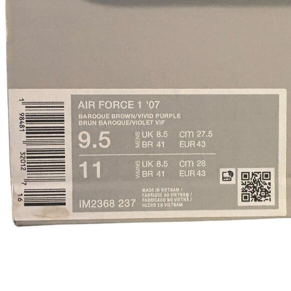 NWB Nike Air Force 1‎ \'07 Men\'s Sz 9.5 - IM2368-237 main image 8